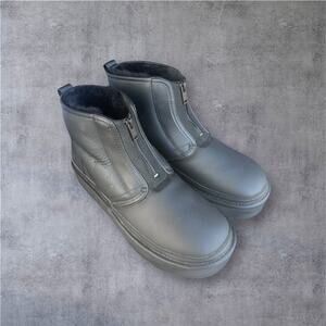 Ugg Neumel Platform Zip Ankle Boots Leather Shearling Women’s Sz 10